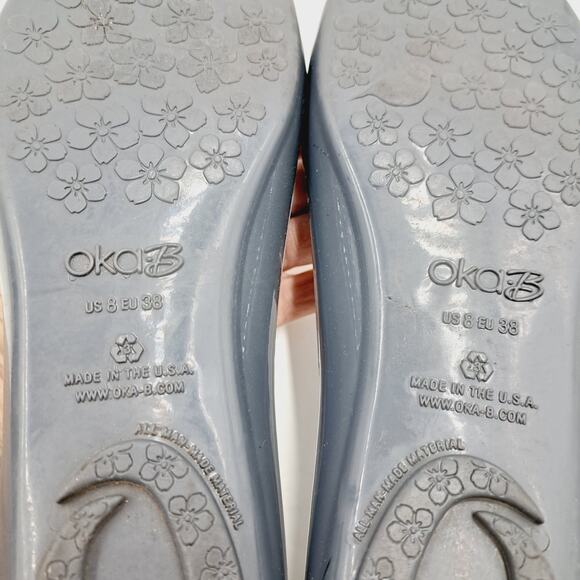 OkaB Taylor Blue Ballet Flat Rubber Arch Support Slip-on shoes 8M EU 38 - Picture 8 of 8